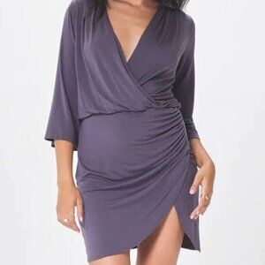 LA Made Lumi Wrap Dress Petrol NWT